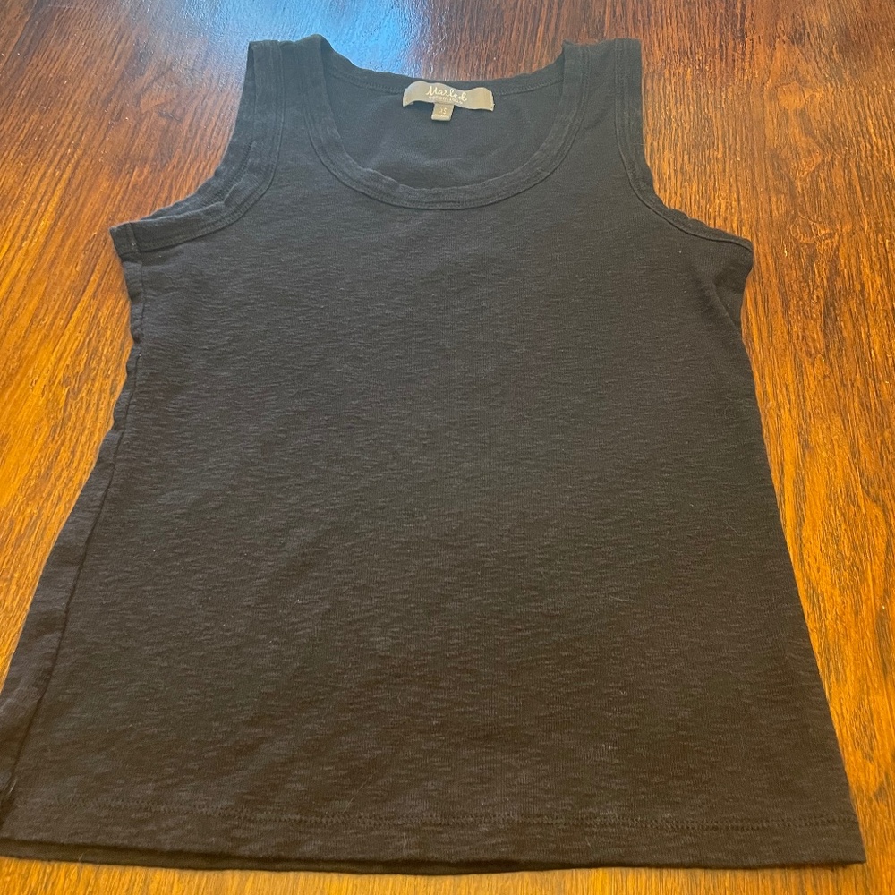 Marled Essential black tank xs